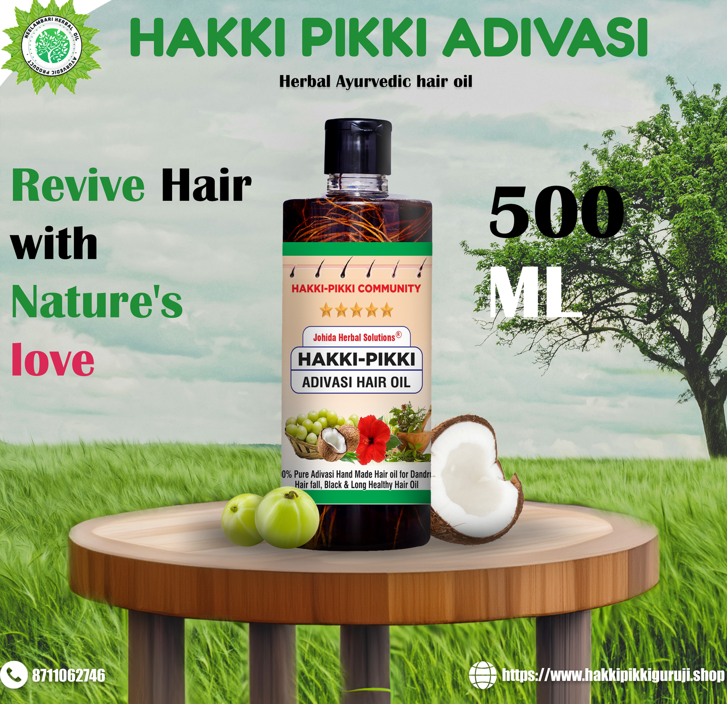 Hakki Pikki Adivasi Herbal Hair oil